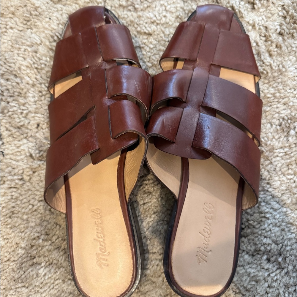 Madewell Women's Chestnut Leather Mules
